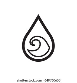 Thin line water icon
