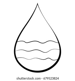 thin line water icon