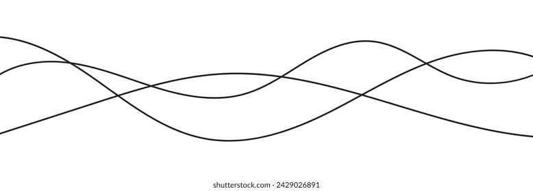 Fondo abstracto ondulado de línea fina. Ilustración de vector	