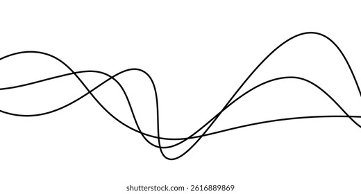 Thin line wavy abstract background. EPS 10