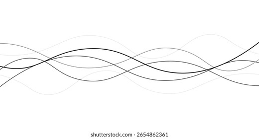 Plano de fundo abstrato ondulado de linha fina. EPS 10	
