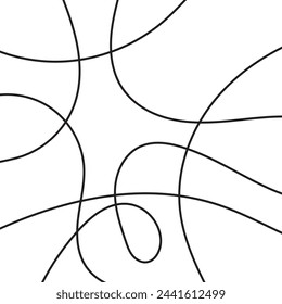 Fondo de vector abstracto ondulado de línea delgada. Patrón sin fisuras de onda de curva. Plantilla de gráfico de rayas de arte lineal. Ilustración de archivo vectorial. EPS 10