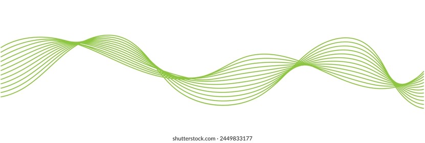 Thin line wavy abstract vector background. Curve wave seamless pattern. Line art striped graphic template. Vector illustration.