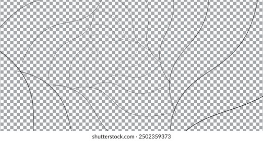 Thin line wavy abstract vector background. Curve wave seamless pattern. Line art striped graphic template. Vector illustration. modern