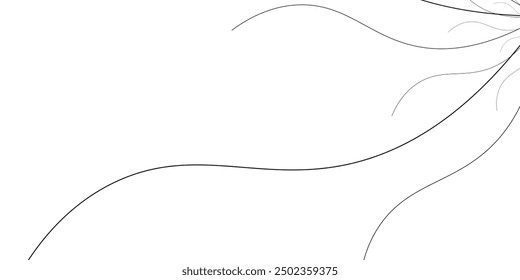 Thin line wavy abstract vector background. Curve wave seamless pattern. Line art striped graphic template. Vector illustration. modern