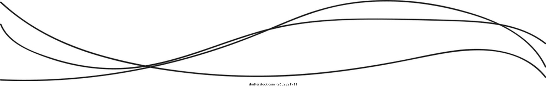 Thin line wavy abstract vector background. Curve wave seamless pattern. Line art striped graphic template, Vector illustration, eps 10