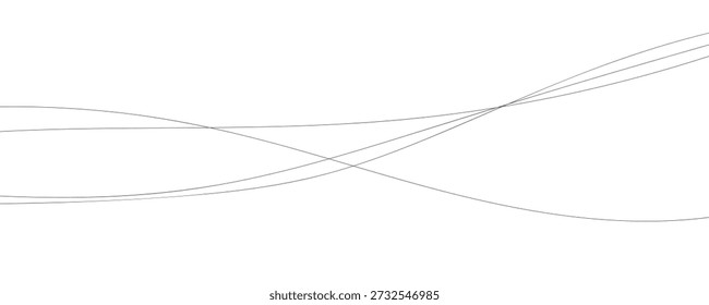 Fondo de Vector abstracto ondulado de línea fina. Patrón de onda curva sin fisuras, línea de garabatos largos con curvas. Líneas onduladas curvadas delgadas. Arte de línea rayado Plantilla gráfica. Ilustración vectorial
