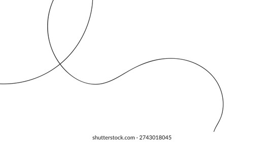 Thin line wavy abstract vector background. Curve wave seamless pattern.