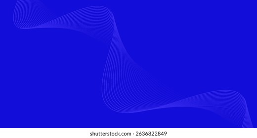 Thin line wavy background. Abstract black lines wave curve motion on white background vector Eps10