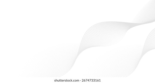 Fondo ondulado de línea delgada. Las líneas negras Abstractas ondulan el movimiento de la curva en el Vector blanco del fondo. Onda abstracta roja líneas curvas delgadas para el diseño gráfico	
