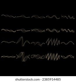 Thin line wavy curve wave abstract