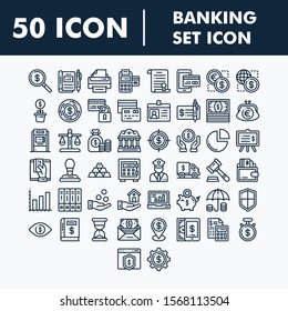 Thin line web icon set - money, finance, payments