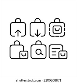 Thin line web icons set - E-commerce, shopping