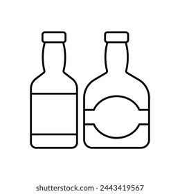Thin Line Whiskey vector icon