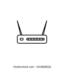 thin line wi-fi router icon on white background