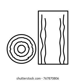 Thin line wood icon