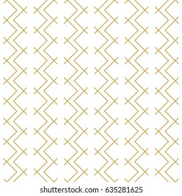 Thin line zigzag seamless vector pattern. 