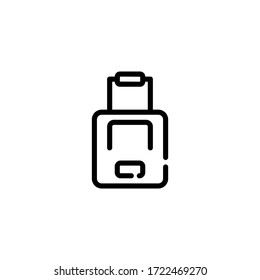 Thin linear  icon backpack travel suitable for holiday, trip, mobile, website, and more.with editable stroke 48x48 pixel perfect on white background