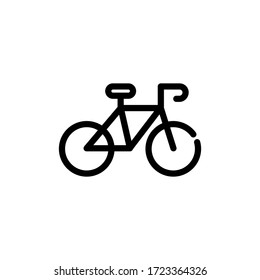 Thin linear icon bicycle travel suitable for holiday, trip, mobile, website, and more.with editable stroke 48x48 pixel perfect on white background