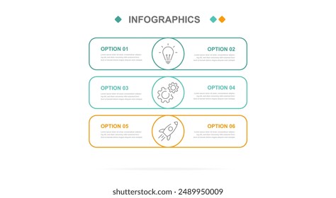 Thin linear infographics for business with icons consisting of 3 stages or options. It can be used in a presentation, on a website, chart, report