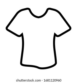 Thin linear signs for clothes store. Clothing, fashion flat line icon. Nice T-Shirt for UI and templates