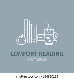 Thin lined book icon. Vector isolated on white outlined signs of different closed books in front and top view.