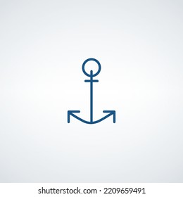 Thin liner anchor Icon. Stock vector illustration isolated on white background.