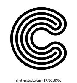 Thin lines elegant  letter C logo
