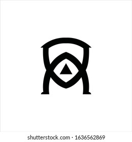 Thin lines elegant letter A logo.
