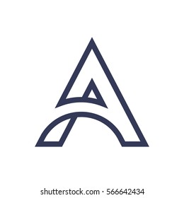 Thin Lines Elegant Letter A Logo.