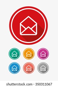 Thin lines email icon. For web, mobile, corporate, layouts etc.