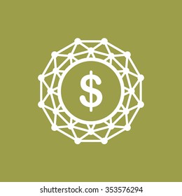 Thin lines icons set of marketing network