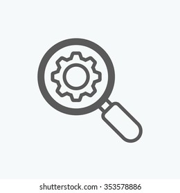 Thin lines icons set of seo