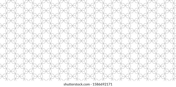 Thin lines seamless pattern. Jewish traditional design. Abstract black and white vector background with David's star elements.