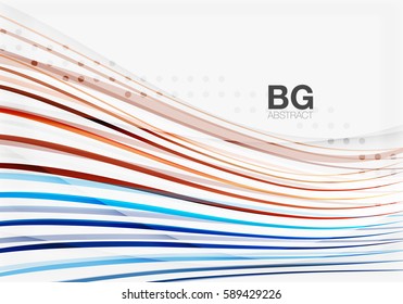 Thin lines wave abstract background. Vector template background for workflow layout, diagram, number options or web design