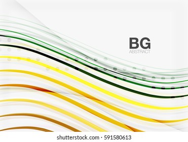 Plano de fundo abstrato da onda de linhas finas. Plano de fundo de modelo de vetor para layout de fluxo de trabalho, diagrama, opções de número ou design da Web