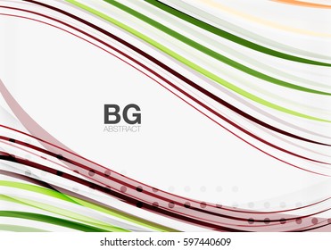 Thin lines wave abstract background. Vector template background for workflow layout, diagram, number options or web design