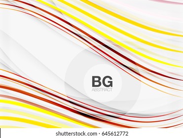 Thin lines wave abstract background. Vector template background for workflow layout, diagram, number options or web design