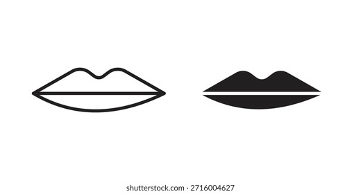 Thin lips icon concept for infographic, website or app.