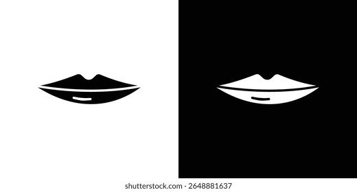 Dünne Lippen Symbol eines flachen Stilvektors