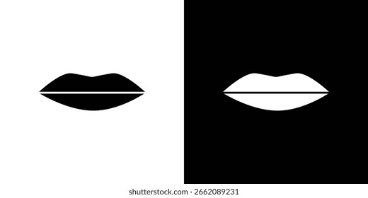 Thin lips icon glyphs vectors. Web flat pack.