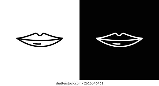 Thin lips icon icons and symbol set. trendy illustration