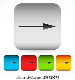 Thin long arrows on rounded shapes