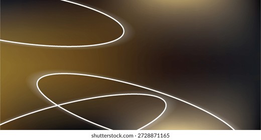 Dünne, leuchtend weiße Linien biegen sich und wirbeln über einen dunklen, subtil beleuchteten Hintergrund, wodurch ein Gefühl von Bewegung und Tiefe entsteht.