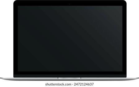 Thin Machine Laptop Vector Drawing 