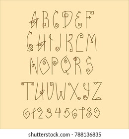 Thin minimal vector font. Slim geometric alphabet letters. Modern design typography. English uppercase serif symbols set. Linear latin contemporary script. Mono line clean type.