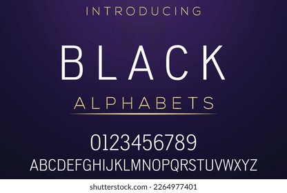 Thin minimalistic font. Elegant english alphabet.