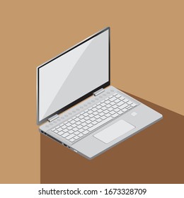 Modernes Notebook mit isometrischem Modell