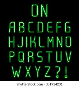 thin neon font part 1 of 2, Complete Alphabet