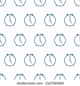 Leuchtendes Uhrensymbol nahtlos Muster. Geometrisches flaches Formelement. Abstrakte EPS10-Illustration. Konzept, Vektorzeichen.